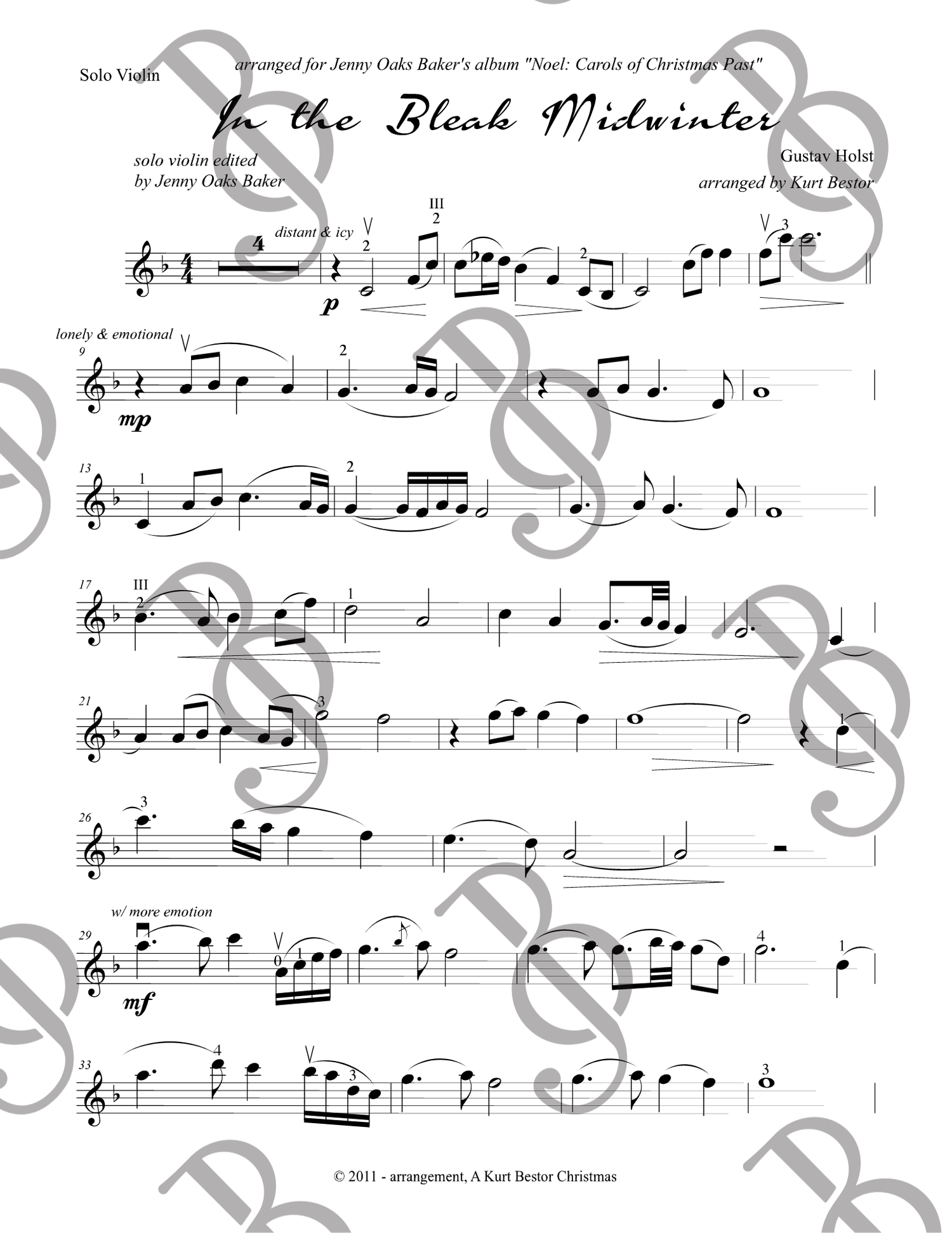 In+the+Bleak+Midwinter+Violin+